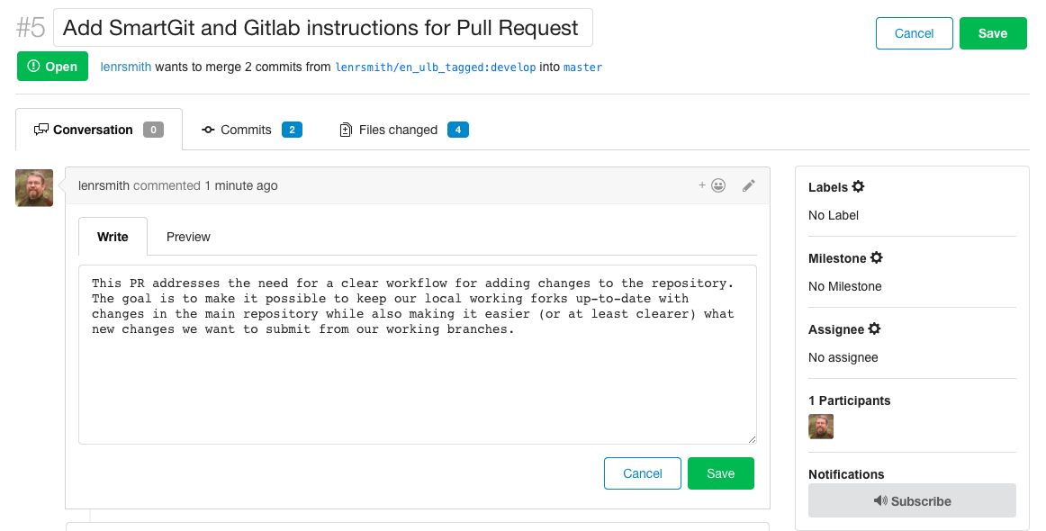 Pull Request Form